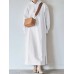 Women Thick Puff Sleeve Loose Sweatshirt Maxi Length Hooded Casual Midi Dresses