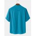 Mens 100% Cotton Solid Short Sleeve Henley Shirts